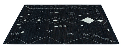 Tappeto design moderno nero stile berbero, fatto a mano 188x125cm - CarpetLiving