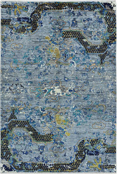 Tappeto Moderno Afghan Dragon, fatto a mano 293x211cm - CarpetLiving