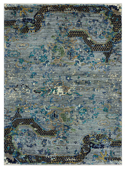 Tappeto Moderno Afghan Dragon, fatto a mano 296x204cm
