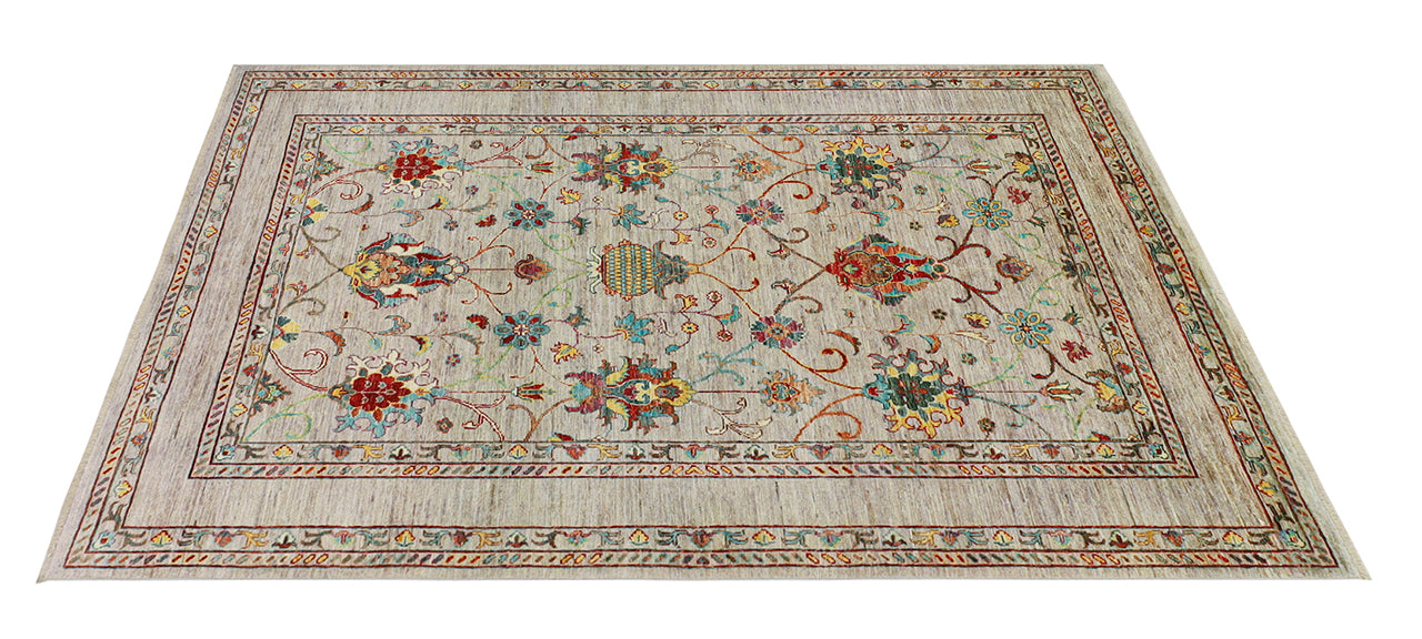Handmade Ziegler Decorative Floral Rug, 205x155cm