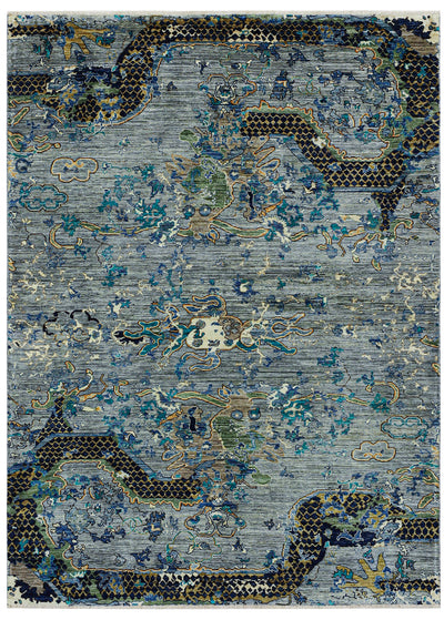 Tappeto Moderno Afghan Dragon, fatto a mano 200x147cm - CarpetLiving