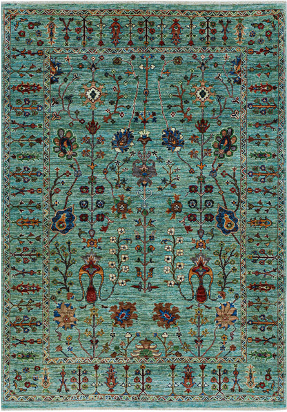 Handmade Ziegler Decorative Floral Rug, 216x151cm