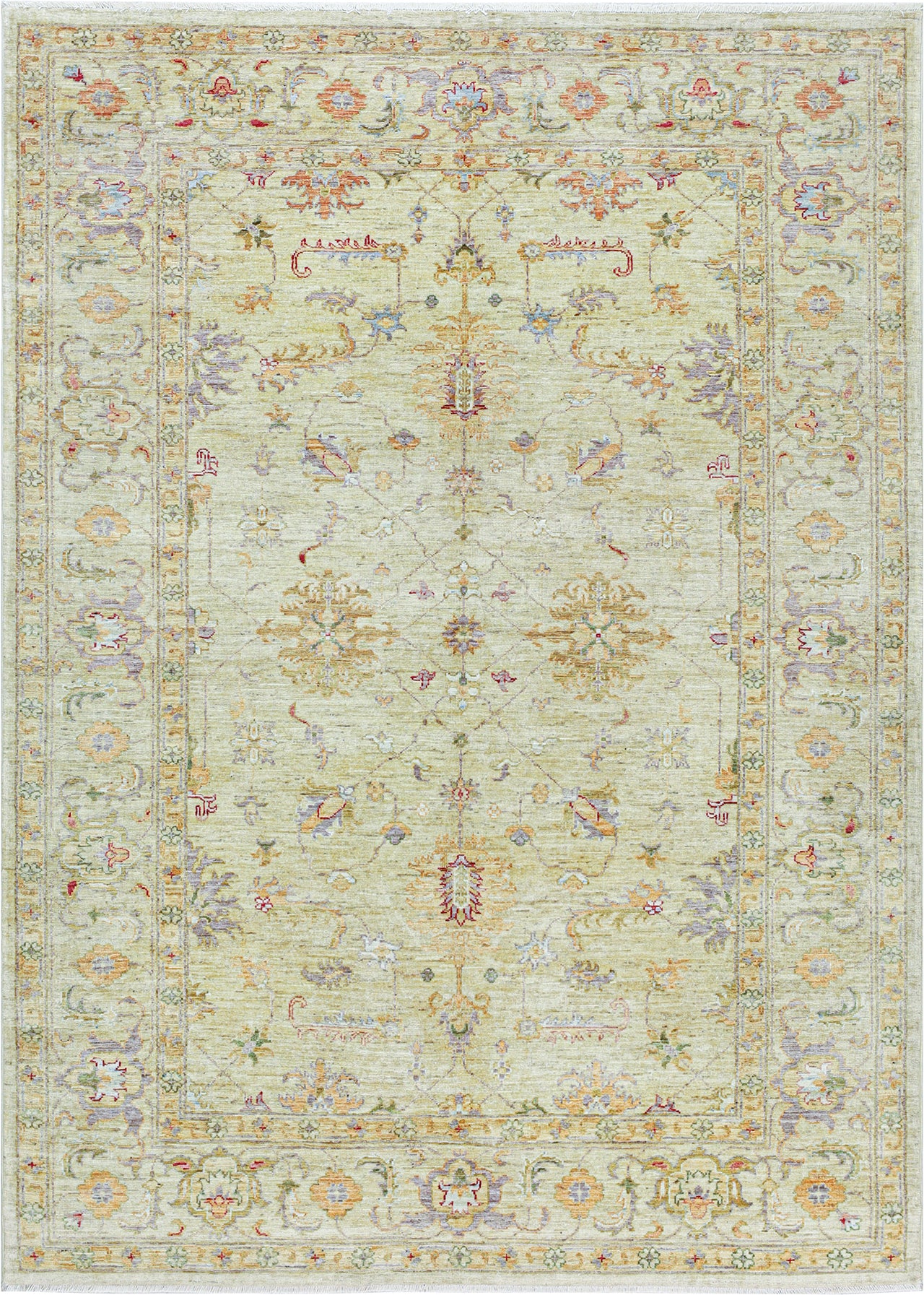 Handmade Ziegler Decorative Floral Rug, 252x179cm