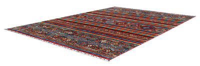 Tappeto Afghan multicolore in lana, fatto a mano 255x173cm - CarpetLiving