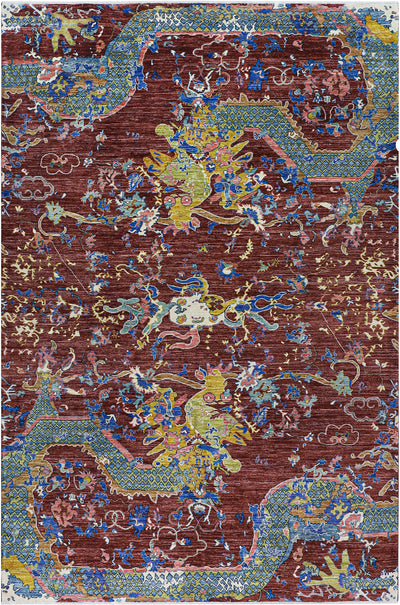 Tappeto Moderno Afghan Dragon, fatto a mano 308x208cm - CarpetLiving