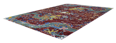 Tappeto Moderno Afghan Dragon, fatto a mano 308x208cm - CarpetLiving