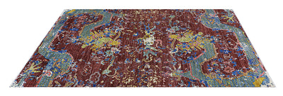 Tappeto Moderno Afghan Dragon, fatto a mano 308x208cm - CarpetLiving
