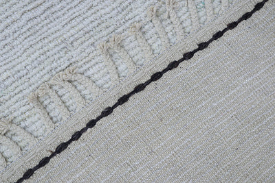 Tappeto design moderno bianco stile berbero, fatto a mano 303x256cm - CarpetLiving