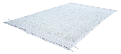 Tappeto design moderno bianco stile berbero, fatto a mano 302x193cm - CarpetLiving