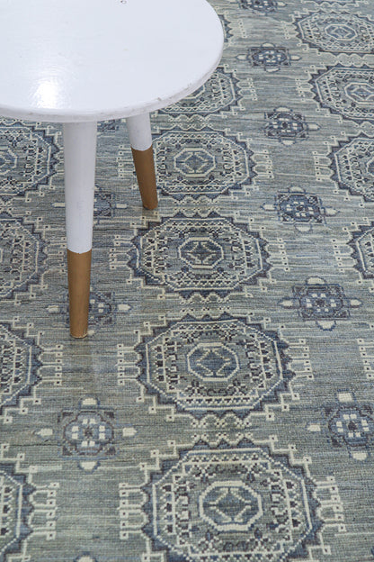 Classic Kazak carpet, Grey, handmade, 178x109cm