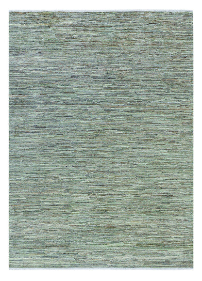Handmade Afghan Green Wool Rug 193_139 cm