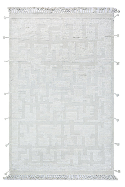 Tappeto design moderno bianco stile berbero, fatto a mano 302x201cm - CarpetLiving