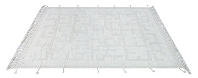 Tappeto design moderno bianco stile berbero, fatto a mano 302x201cm - CarpetLiving