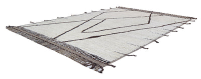 Tappeto design moderno bianco stile berbero, fatto a mano 314x209cm - CarpetLiving