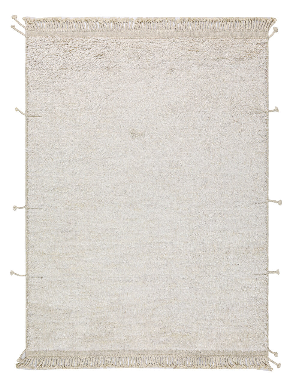 Modern design white Berber style carpet, handmade 240x180cm