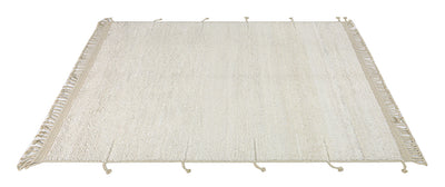 Tappeto design moderno bianco stile berbero, fatto a mano 233x181cm - CarpetLiving