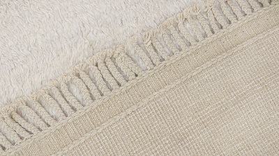 Tappeto design moderno bianco stile berbero, fatto a mano 233x181cm - CarpetLiving