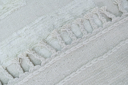 Modern design white Berber style carpet, handmade 293x201cm