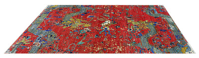 Tappeto Moderno Afghan Dragon, fatto a mano 292x203cm - CarpetLiving