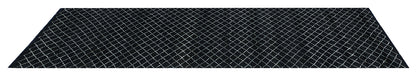 Modern design black Berber style runner rug, handmade 302x78cm