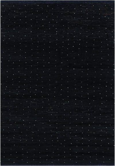 Tappeto design moderno nero stile berbero, fatto a mano 201x143cm