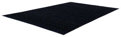 Modern design black Berber style carpet, handmade 201x143cm