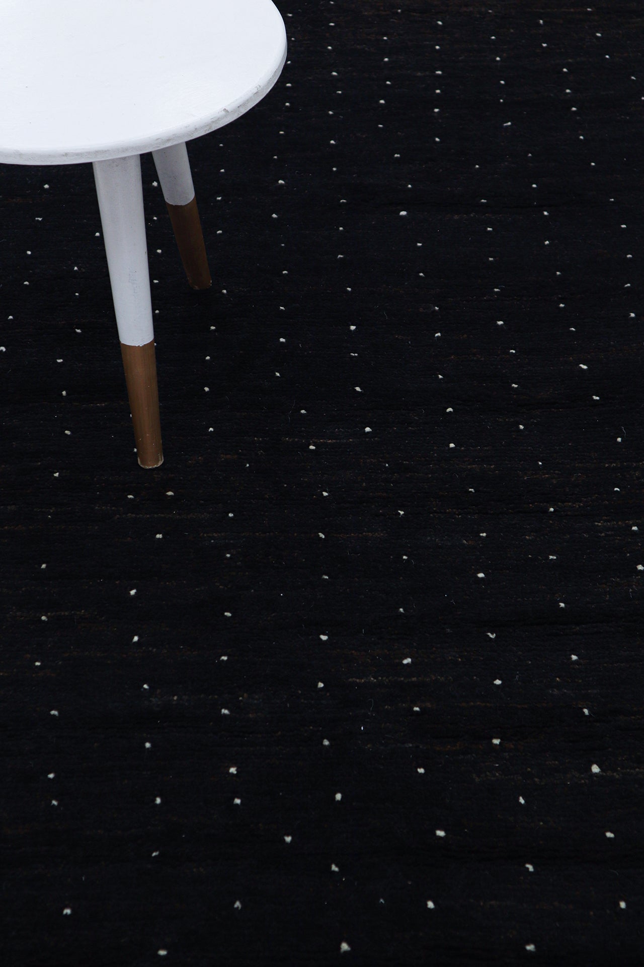Modern design black Berber style carpet, handmade 201x143cm