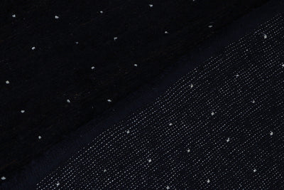Tappeto design moderno nero stile berbero, fatto a mano 201x143cm