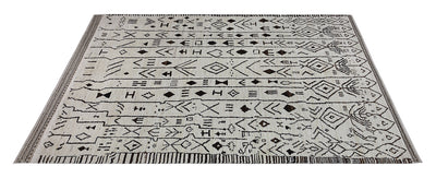 Tappeto design moderno bianco stile berbero, fatto a mano 294x208cm - CarpetLiving