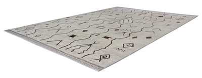 Tappeto design moderno bianco stile berbero, fatto a mano 290x214cm - CarpetLiving