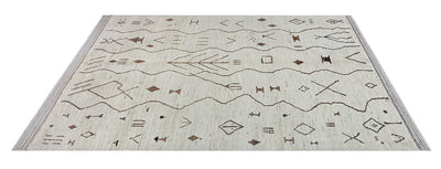 Tappeto design moderno bianco stile berbero, fatto a mano 290x214cm - CarpetLiving