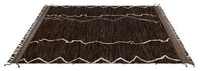 Tappeto design moderno marrone stile berbero, fatto a mano 316x214cm - CarpetLiving