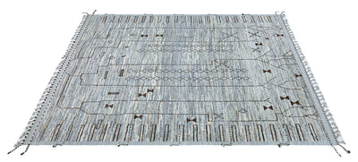 Tappeto design moderno grigio stile berbero, fatto a mano 379x285cm
