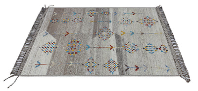 Tappeto design moderno grigio stile berbero, fatto a mano 223x152cm - CarpetLiving