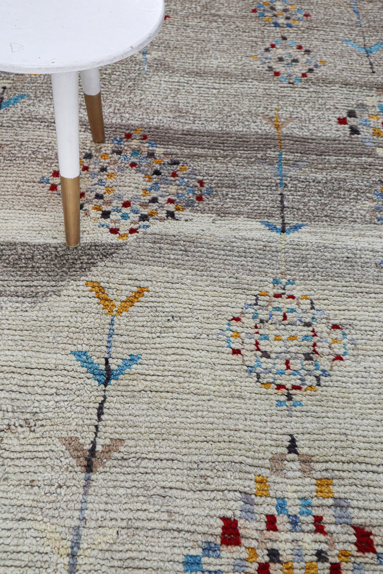 Modern design grey Berber style carpet, handmade 223x152cm
