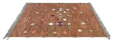 Tappeto design moderno marrone stile berbero, fatto a mano 290x253cm - CarpetLiving