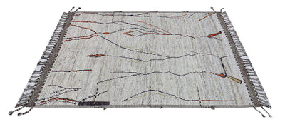 Tappeto design moderno grigio stile berbero, fatto a mano 209x160cm - CarpetLiving