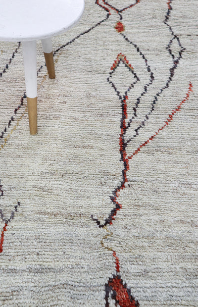 Tappeto design moderno grigio stile berbero, fatto a mano 209x160cm - CarpetLiving
