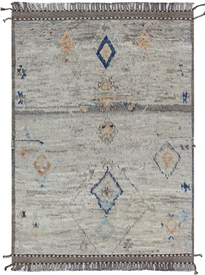 Tappeto design moderno grigio stile berbero, fatto a mano 210x153cm - CarpetLiving