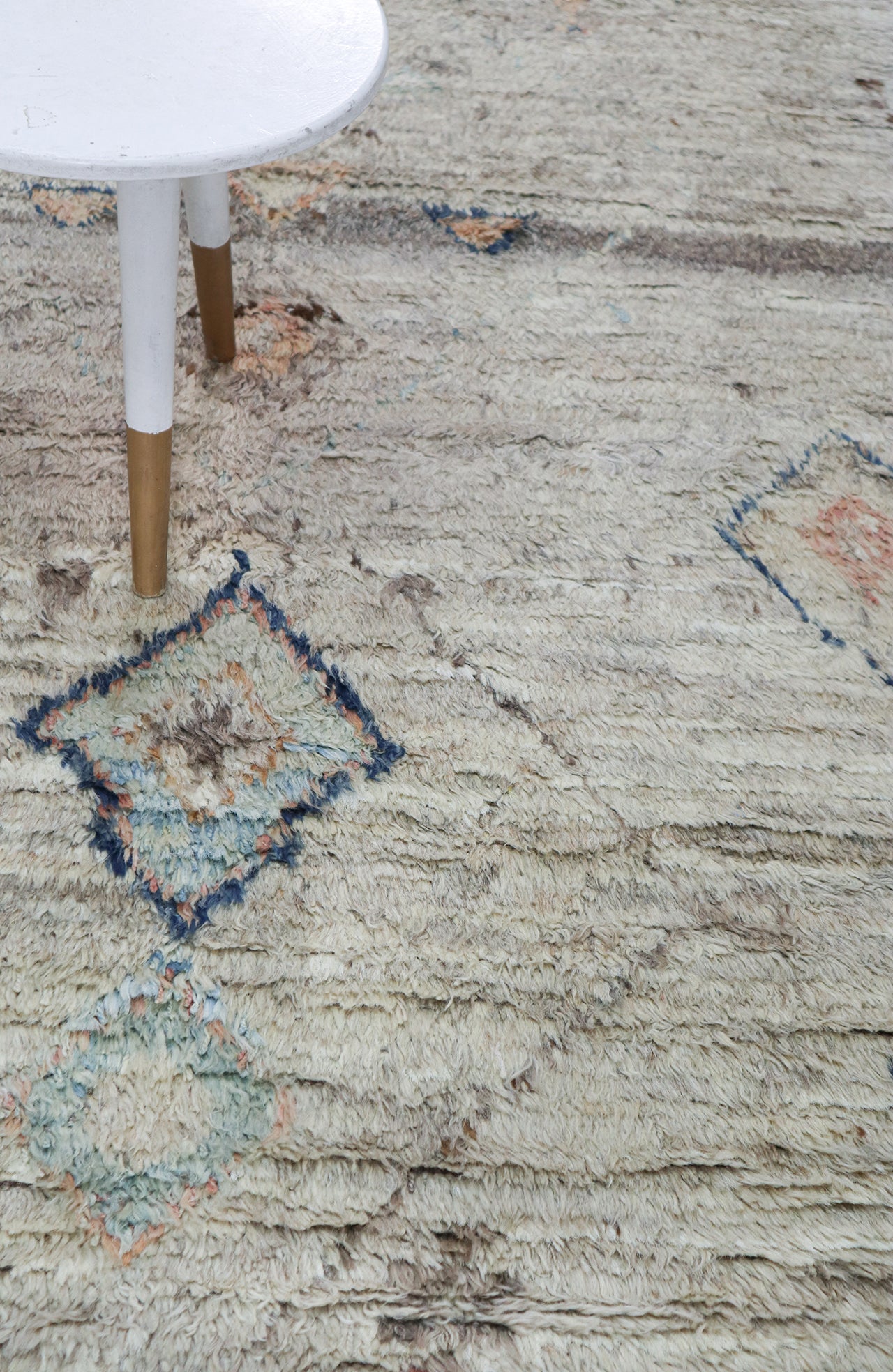 Modern design grey Berber style carpet, handmade 210x153cm