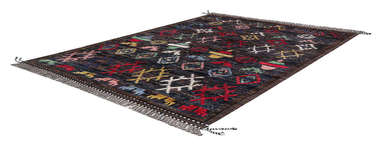 Tribal Berber carpet multi, handmade 236x175cm