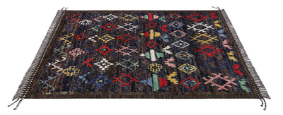 Tappeto berbero tribale multicolore, fatto a mano 236x175cm - CarpetLiving