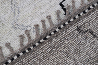 Tappeto design moderno bianco stile berbero, fatto a mano 211x148cm - CarpetLiving