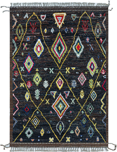Tappeto berbero tribale multicolore, fatto a mano 251x179cm - CarpetLiving