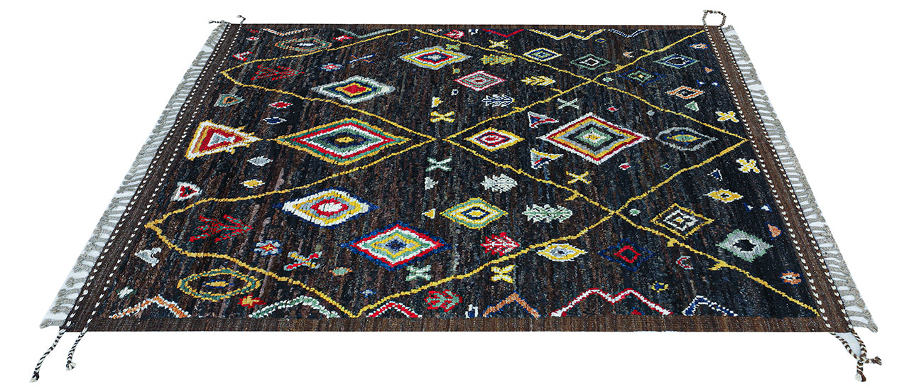 Tribal Berber carpet multi, handmade 251x179cm