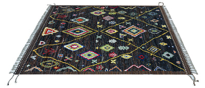 Tappeto berbero tribale multicolore, fatto a mano 251x179cm - CarpetLiving