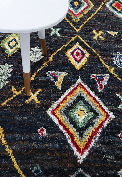 Tappeto berbero tribale multicolore, fatto a mano 251x179cm - CarpetLiving