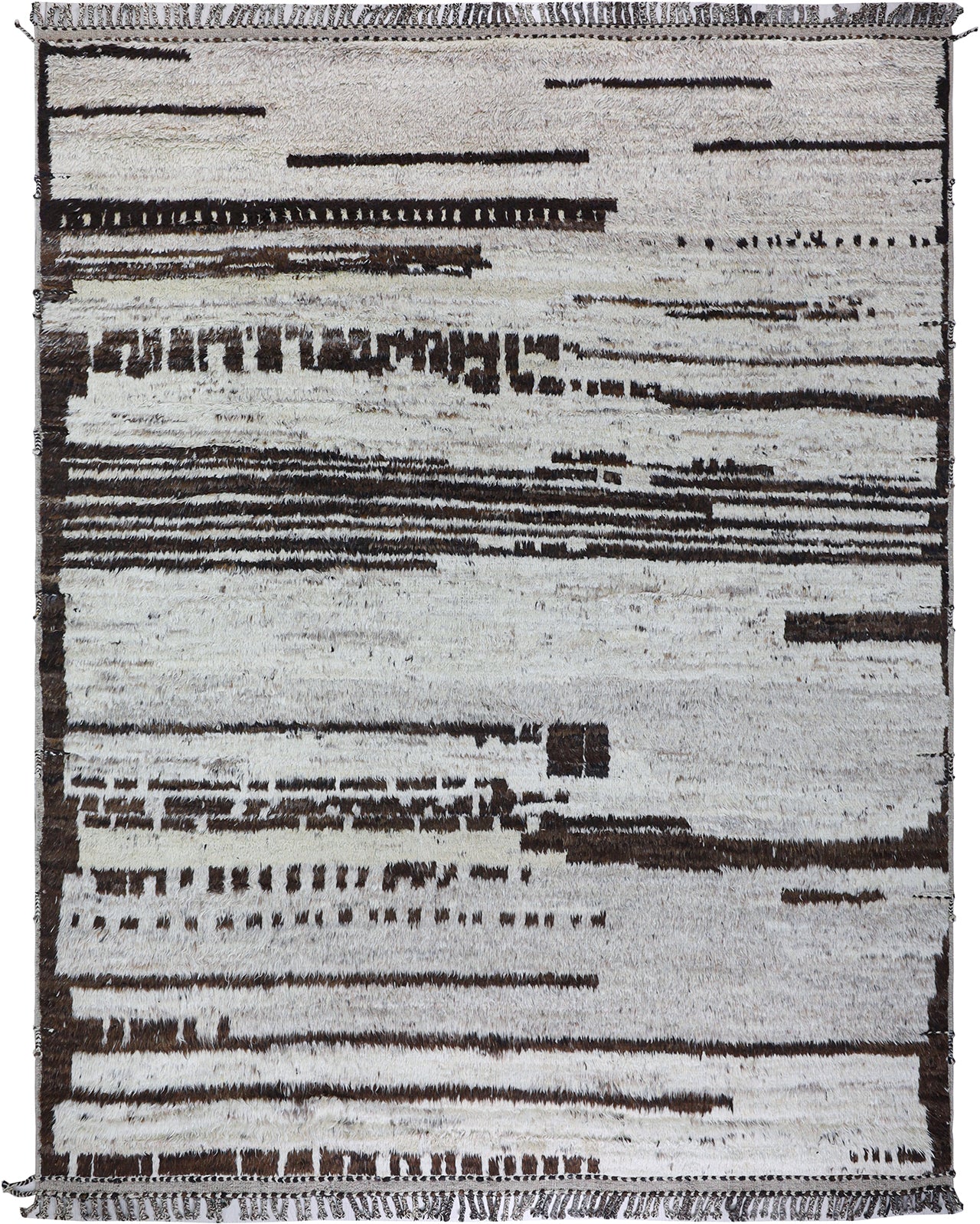 Modern design brown Berber style carpet, handmade 392x307cm