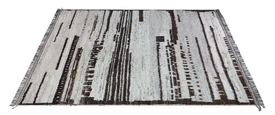 Tappeto design moderno marrone stile berbero, fatto a mano 392x307cm - CarpetLiving