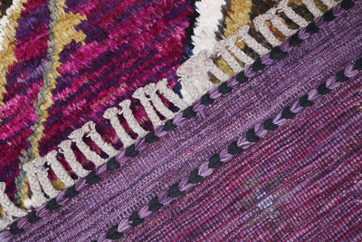 Tappeto berbero tribale viola, fatto a mano 327x213cm - CarpetLiving